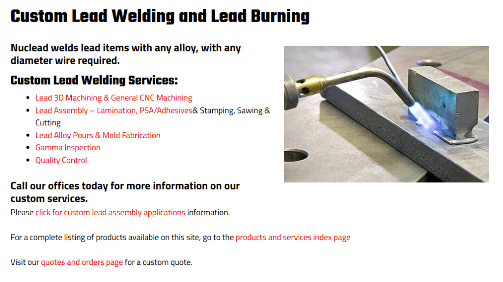 Lead Welding | Expert Lead Welding Services for Industrial Applications