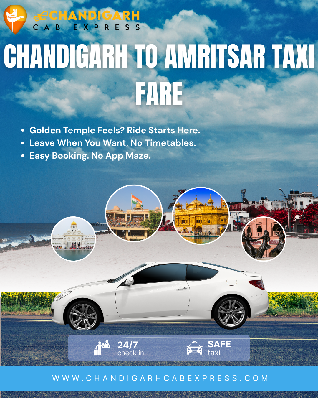 Chandigarh to Amritsar taxi