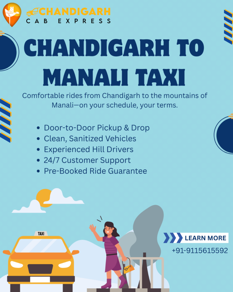 Chandigarh to Manali Taxi